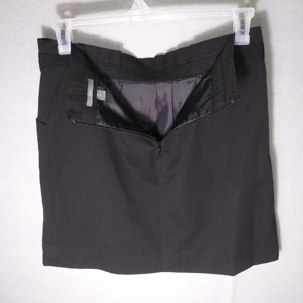 Gap Size 6 Black Skirt Pleated With Front Pockets Lined Zippered Back - Picture 3 of 6